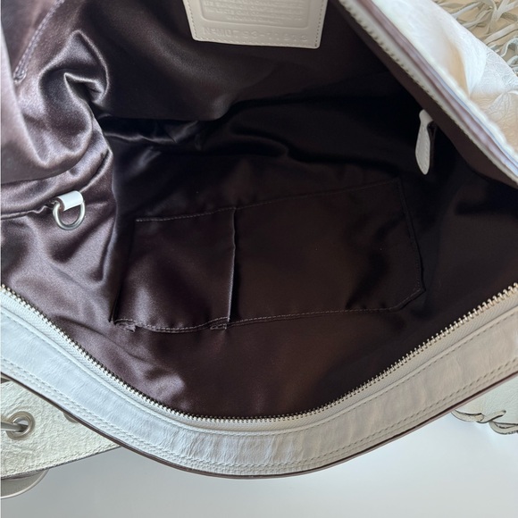 RARE Coach Soho Fringe Kiki Hobo Shoulder Bag Leather 11913 White - Picture 9 of 10